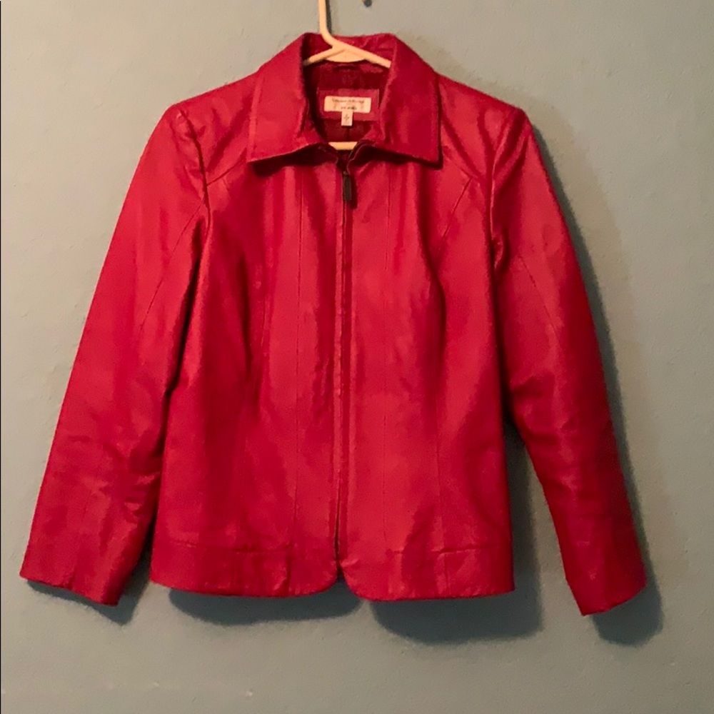 Yvonne Marie for Révue size S red leather fitted
